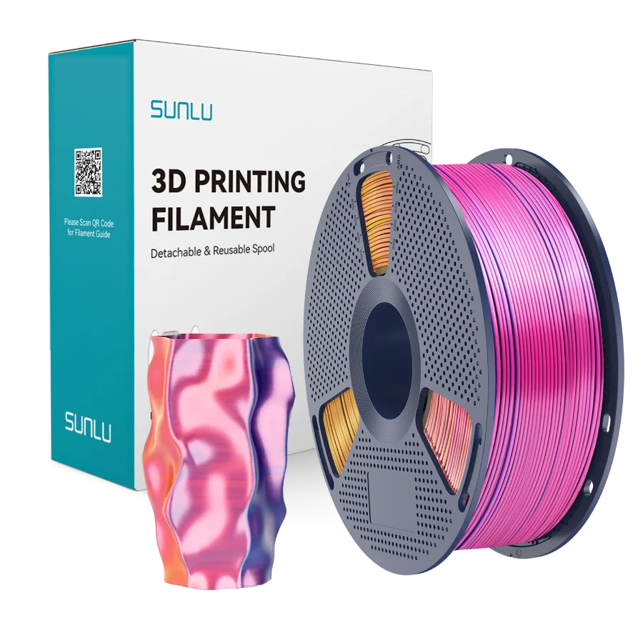 Silk PLA+ Tri-Color Red Yellow Blue