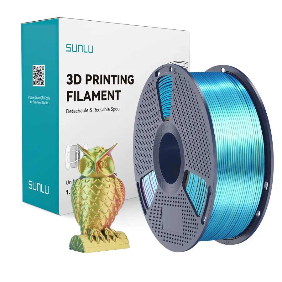 Silk PLA+ Tri-Color Red Yellow Green