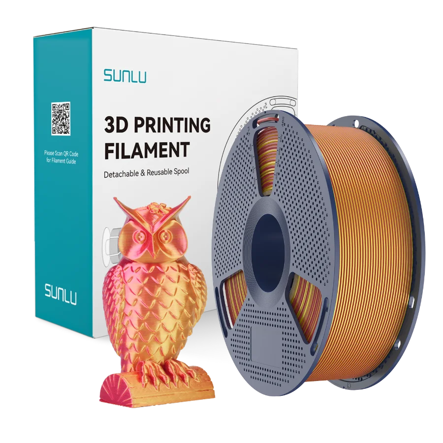Silk PLA+ Dual Color Red Gold