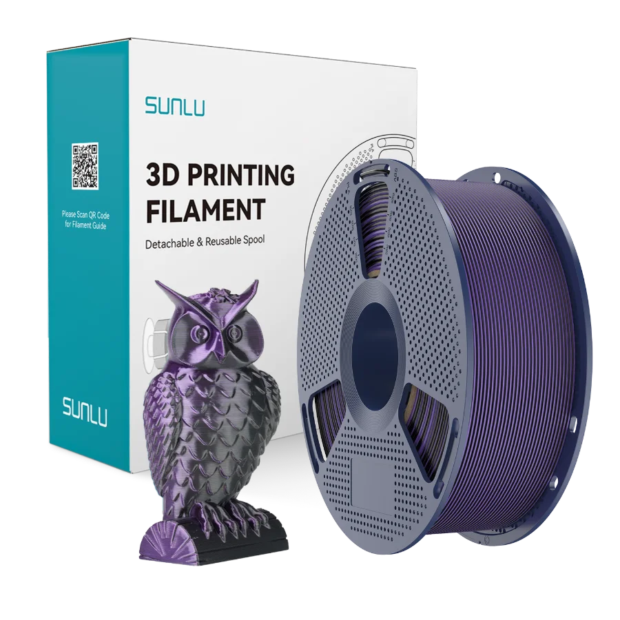 Silk PLA+ Dual Color Black Purple